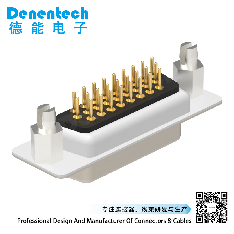 Denentech Hot selling DR 26P female straight DIP d-sub connector 26 pin d-sub connectors